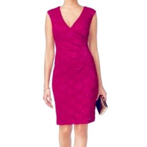 NWT Connected Apparel Sequin Lace Sheath Dress